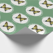 Papier Cadeau C'est une fête d'anniversaire de papillon à queue (Coin)