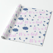 Papier Cadeau C'est une fille ! (Déroulé)