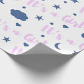 Papier Cadeau C'est une fille ! (Coin)