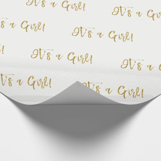 Papier Cadeau C'est une fille - Bébé Fille Papier à envelopper n (Coin)