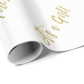 Papier Cadeau C'est une fille - Bébé Fille Papier à envelopper n (Coin rond)