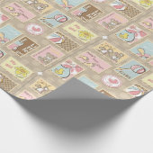 Papier Cadeau C'est une fille mignonne petit ours (Coin)