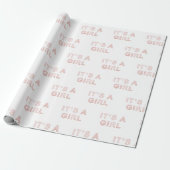 Papier Cadeau C'est une fille rose (Déroulé)