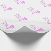 Papier Cadeau C'est une fille rose mignonne fille mignonne Baby  (Coin)