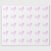 Papier Cadeau C'est une fille rose mignonne fille mignonne Baby  (Plat)