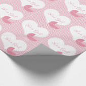 Papier Cadeau C'est une poussette de rose de fille (Coin)