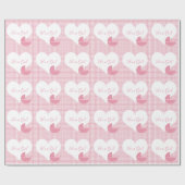 Papier Cadeau C'est une poussette de rose de fille (Plat)