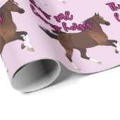 Papier Cadeau Cette Fille Aime Les Chevaux (Coin rond)