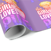 Papier Cadeau Cette Fille Aime Son Carlin (Coin rond)