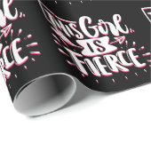 Papier Cadeau Cette Fille Est L'Autonomisation De Fille Fierce (Coin rond)