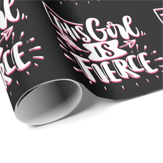 Papier Cadeau Cette Fille Est L'Autonomisation De Fille Fierce (Coin rond)