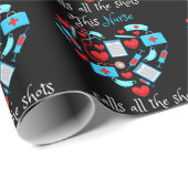 Papier Cadeau Cette Infirmière Appelle Toutes Les Chaussures (Coin rond)