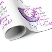 Papier Cadeau Cette Momma est aimée à la lune et à l'arrière (Coin rond)