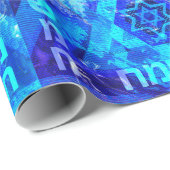 Papier Cadeau Chag Sameach Jewish Star (Coin rond)