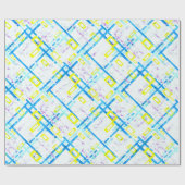 Papier Cadeau Chaîne rectangulaire de couleurs vives géométrique (Plat)