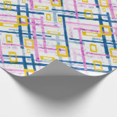 Papier Cadeau Chaîne rectangulaire de couleurs vives géométrique (Coin)