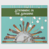 PAPIER CADEAU CHAÎNES DE GUITARE AU SOLEIL (Plat)