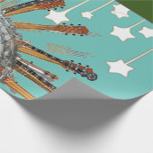 PAPIER CADEAU CHAÎNES DE GUITARE AU SOLEIL (Coin)