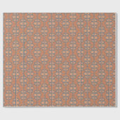 Papier Cadeau Chaînes ovales saumons (Plat)