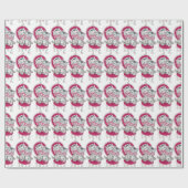 Papier Cadeau Chaise de vanité Adorable Kittens Rose (Plat)