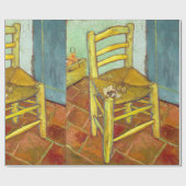 Papier Cadeau Chaise de Vincent Van Gogh avec pipe (Plat)