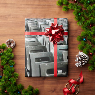 Papier Cadeau Chaises gris monochromatique