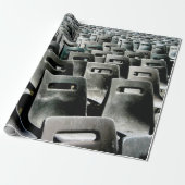 Papier Cadeau Chaises gris monochromatique (Déroulé)