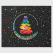 Papier Cadeau Chakras Zen Stones et Enso circle (Plat)
