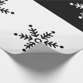 Papier Cadeau Chalboard - Flocon de neige - Noir / Blanc (Coin)