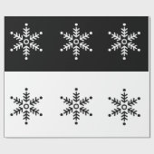 Papier Cadeau Chalboard - Flocon de neige - Noir / Blanc (Plat)