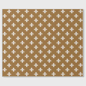 Papier Cadeau Chalet Brown sucre Sud Fleur de Lys (Plat)