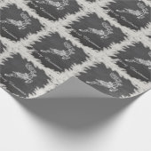 Papier Cadeau Chalet d'hiver de rennes de Noël tendance (Coin)