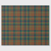 Papier Cadeau Chaleureuse flanelle bleu marine et orange plaid (Plat)