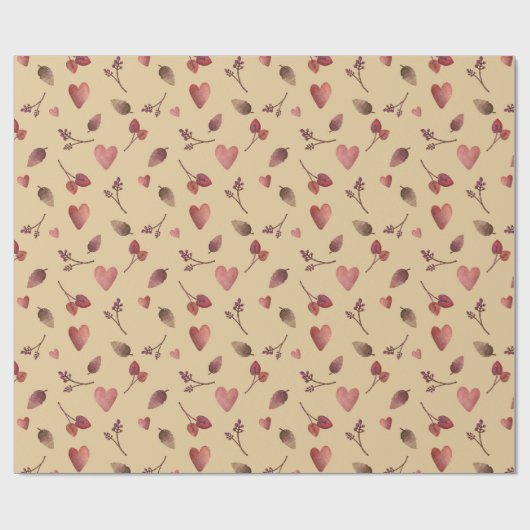 Papier Cadeau Chaleureux Automne Motif esthétique, Automne Cosy (Plat)