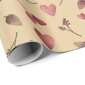 Papier Cadeau Chaleureux Automne Motif esthétique, Automne Cosy (Coin rond)