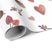 Papier Cadeau Chaleureux Automne Motif esthétique, Automne Cosy (Coin rond)