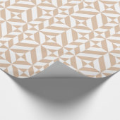 Papier Cadeau Chaleureux Beige Géométrique Motif (Coin)