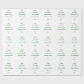 Papier Cadeau Chaleureux voeux Noël Message (Plat)