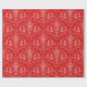 Papier Cadeau Chalk doodle nutcracker Christmas Wrapping Paper (Plat)