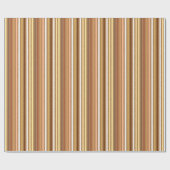 Papier Cadeau Chalk Stripes - Camel Tan et or (Plat)