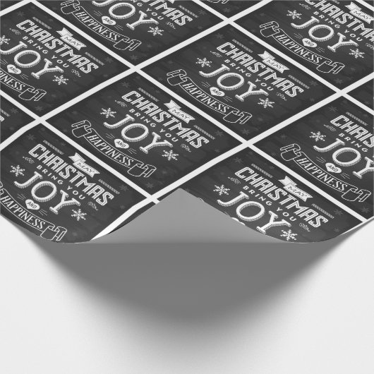 Papier Cadeau Chalkboard Christmas Joy (Coin)
