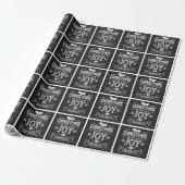 Papier Cadeau Chalkboard Christmas Joy (Déroulé)