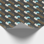 Papier Cadeau Chalkboard Dinosaur Boy Baby shower (Coin)