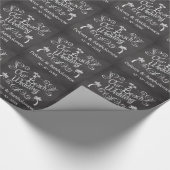 Papier Cadeau Chalkboard Notre Mariage Plage (Coin)