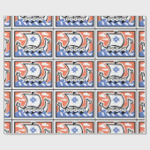 Papier Cadeau Chaloupe de Viking (Plat)