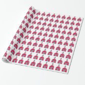 Papier Cadeau Chambre rouge d'école (Déroulé)