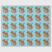 Papier Cadeau Chameau Bactrien Anniversaire Couleur de Fond Quel (Plat)