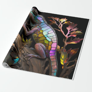 Papier Cadeau Chameleon Rainbow Lizard Reptile