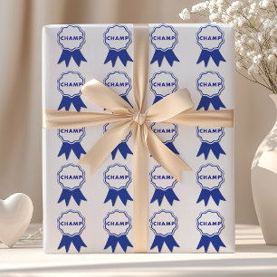 Papier Cadeau Champ Blue Ribbon