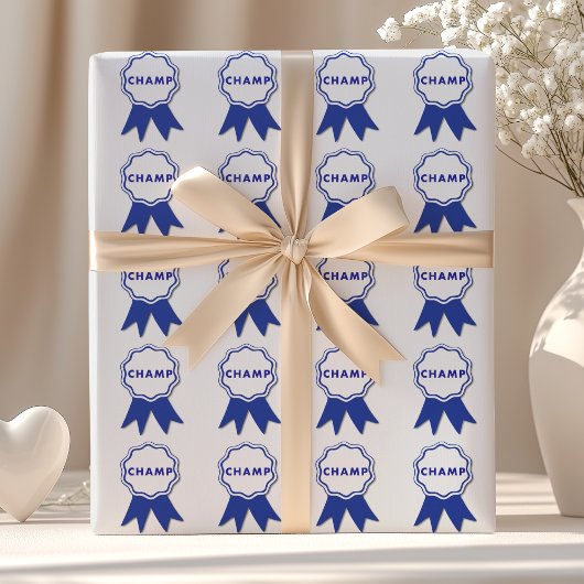 Papier Cadeau Champ Blue Ribbon